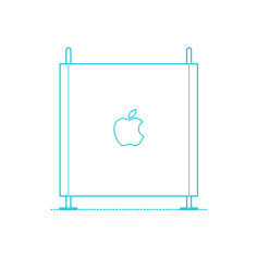 Guide Digital Apple Mac Pro 2019 Clean Line Tracing Svg Vector, Free Vectors File